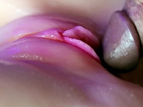Juicy pussy close-up absorbs a portion be worthwhile for sperm from a big cock plus slurps! www. asian gay sex videos