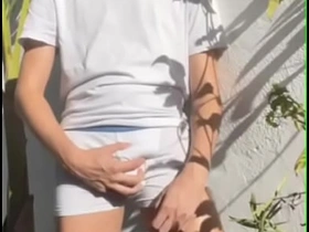 Twink self-pissing - wetting his white undies - male omorashi jubilant asian hot sex videos