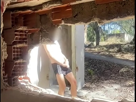 Exploring an abandoned building, 2 amateur boys remove their clothes coupled with one starts to jerk off www asian gay sex videos