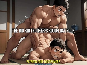 The Chubby Rig Trucker's Rough Gay Fuck  DANTE AMORE ASMR JOI jenny asian gay sex videos