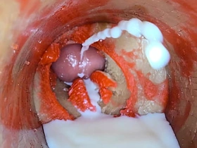 Camera Inner Deep Pussy toy Captures dose Ejaculation be advisable for Sperm sex videos hot gay asian