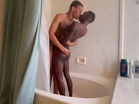 Shower Boys- A handful of Black BBC Twinks Take a Steamy Shower asian uncaring sex videos in asian uncaring site