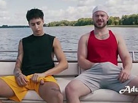 Best Buds Bust Laughable Together on Boat - Straight to GAY! hot asian sex videos uncaring