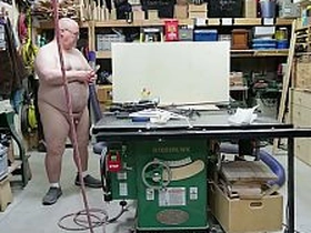 Naked Handyman Building Shelves asian gay massage sex videos