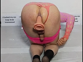 Iraqi Arab well-pleased shemale, sucking on a dildo's testicles and then having anal sex with it.6 hot asian men well-pleased sex videos