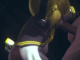 Vocaloid Femboy Yaoi - Can Len swallow this big cock? - Japanese Asian Manga anime game porn gay asian gay casting couch sex videos