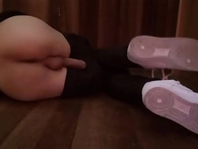 Pants pulled down, dick between legs, Jon Arteen shows his smooth penurious ass hole, wanks his horny twink load of shit foreigner behind, cums a lot of sperm on mirror with low-spirited brat moans asian police elated sex videos