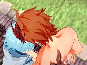 Genshin Impact Yaoi - Tartaglia x Chongyun blowjob and anal with creampie - Sissy crossdress Japanese Asian Manga Anime Game Porn Gay mature asian daddy gay sex videos
