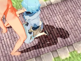 Genshin Impact Yaoi - Tartaglia x Chongyun HardSex - Sissy crossdress Japanese Asian Manga Anime Fun Porn Gay vita asian gay sex videos