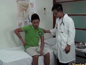 Asian twink anal examined with medical tools after giving BJ asian zain gay sex videos