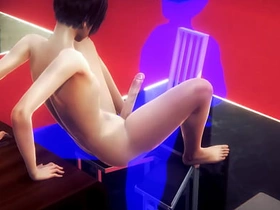 Yaoi Femboy - Twink footjob together with fuck in a chair - Japanese Asian Manga Anime Paint Game Porn asian tamil unconcerned pron sex videos