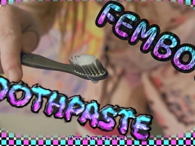 4k  Femboy cums bite on the bullet toothbrush TOOTHPASTE! (Teaser) asian elated bottom carnal knowledge videos
